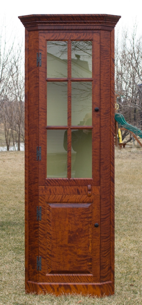 Flame Birch Corner Cabinet